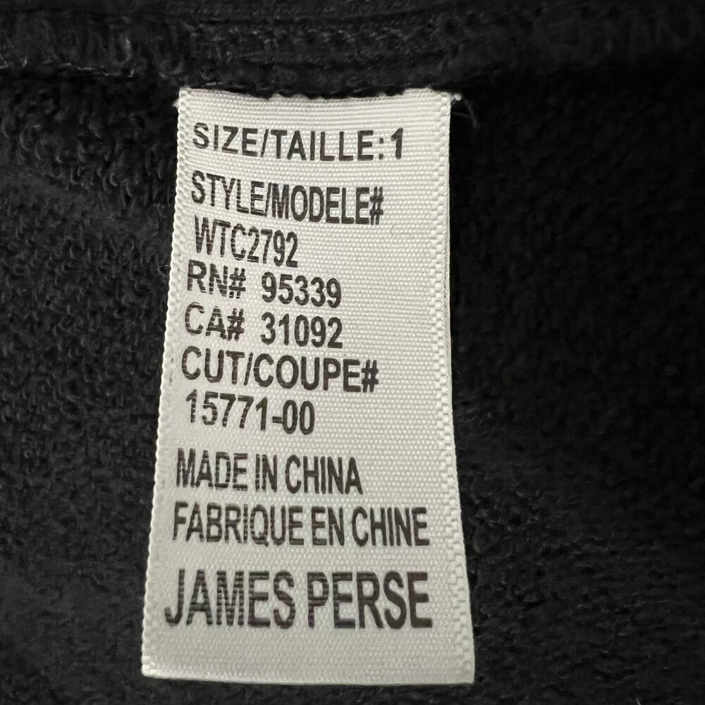 James Perse Coat Womens Small Black‎ Double Breasted Long Cotton Knit Luxury - Picture 6 of 12
